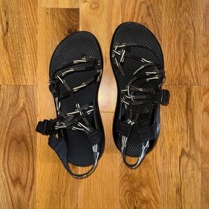 Black and White Chacos